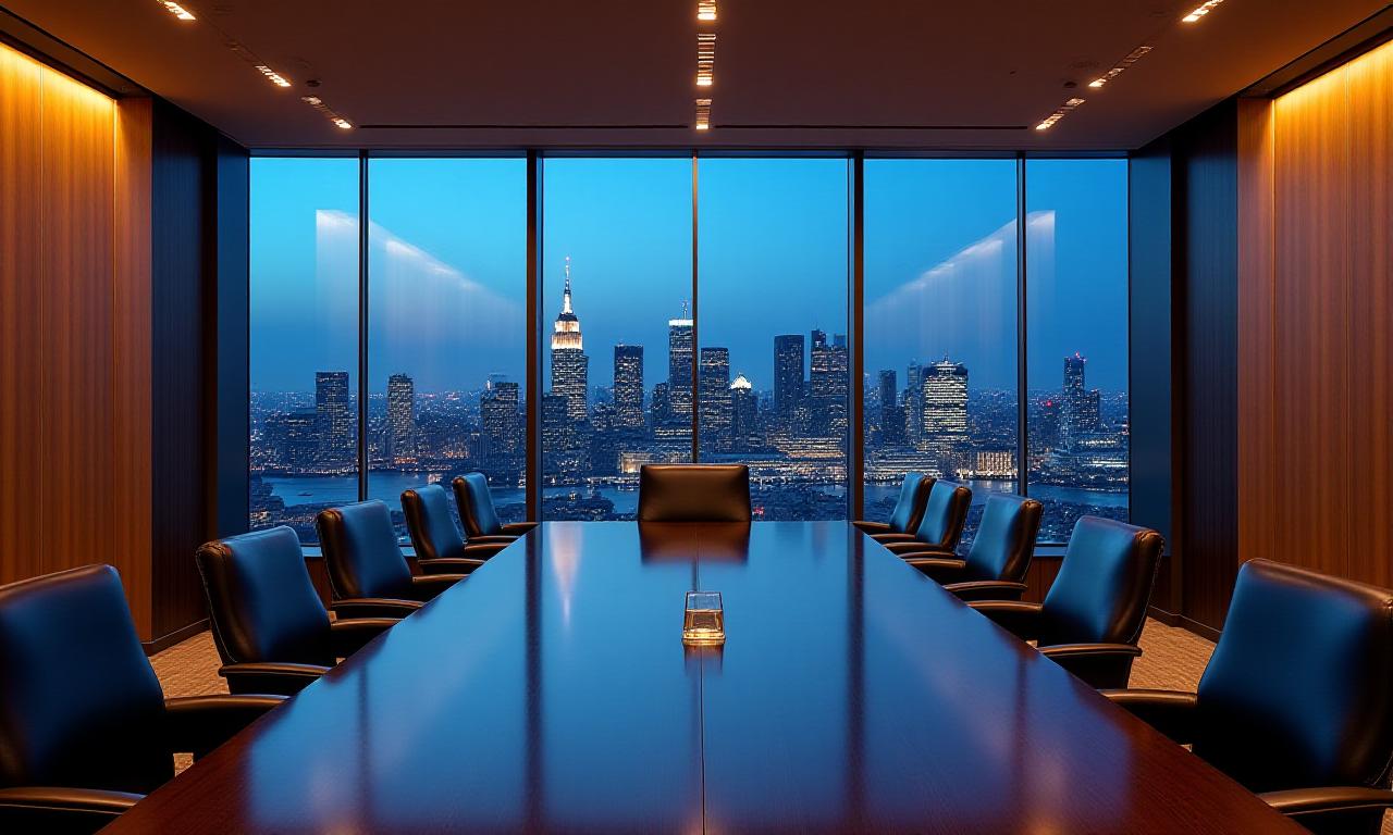 Sophisticated legal boardroom in London