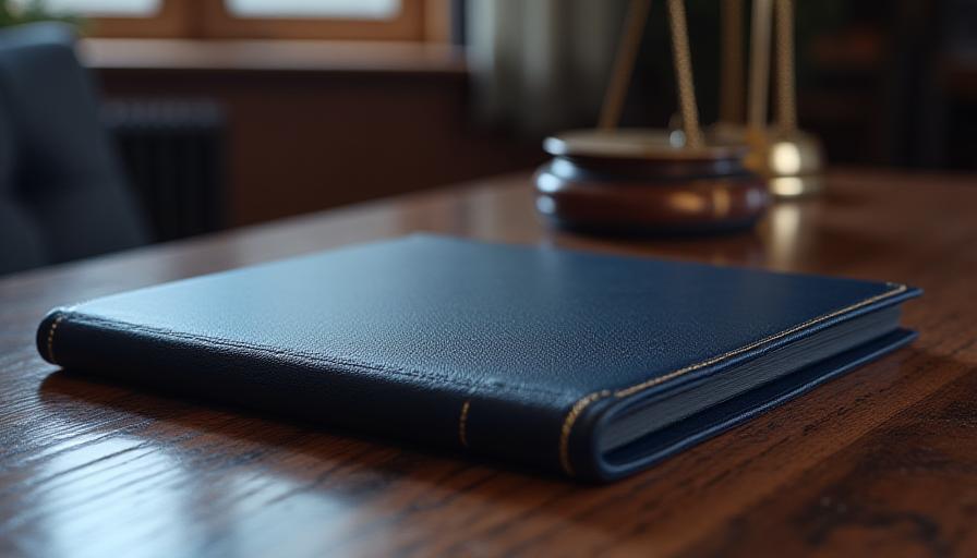 Secure legal documentation and data protection concept with professional desk setting.